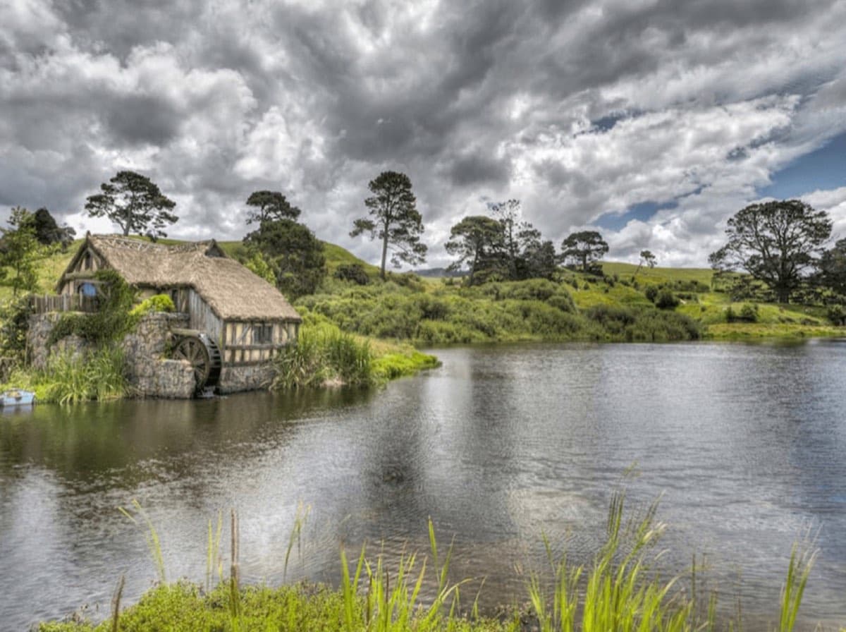 Hobbiton Movie Set in Waikato featured on a Classic Car Tours day trip