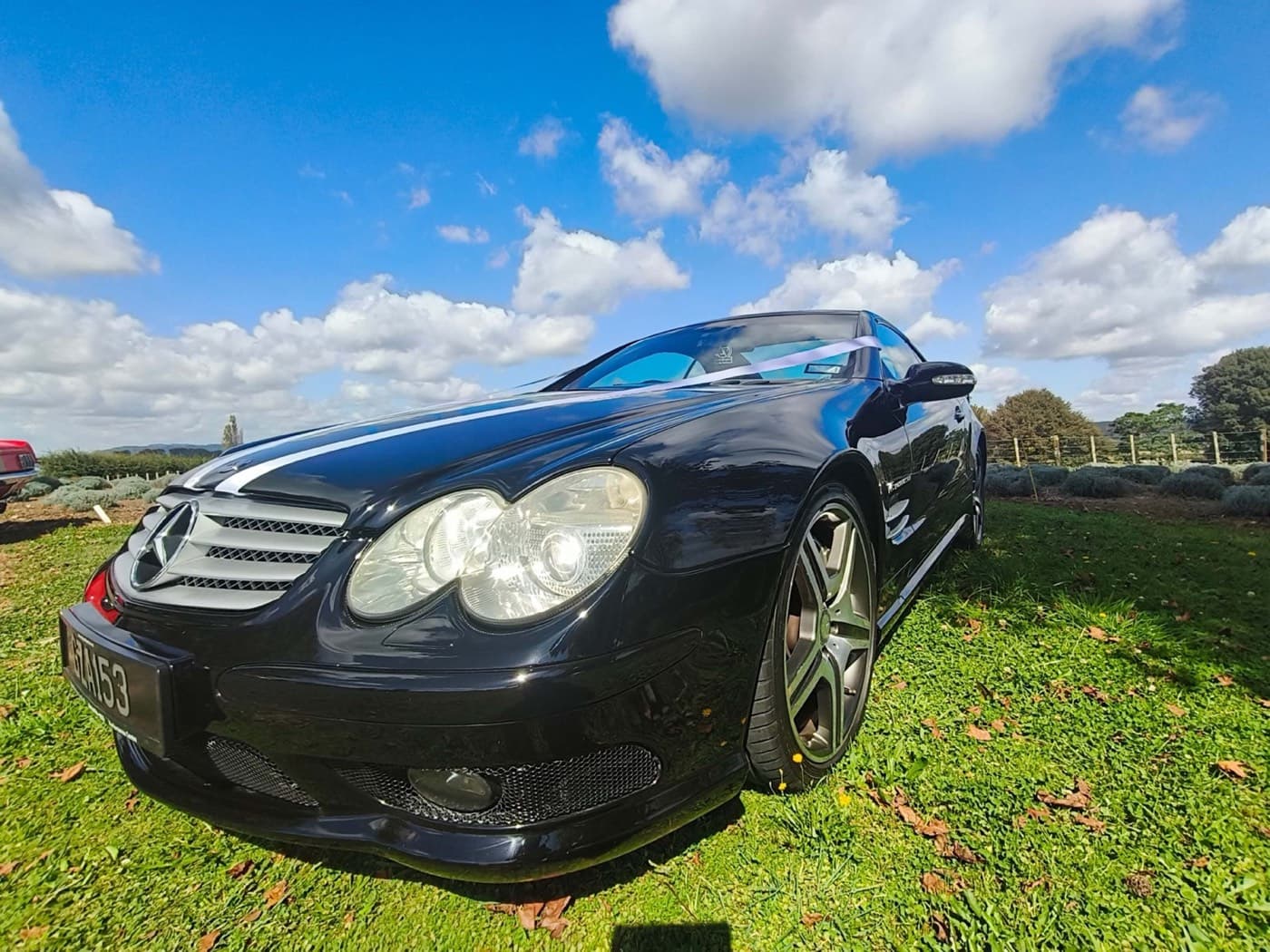 Mercedes SL55 AMG convertible available for luxury scenic tours and weddings
